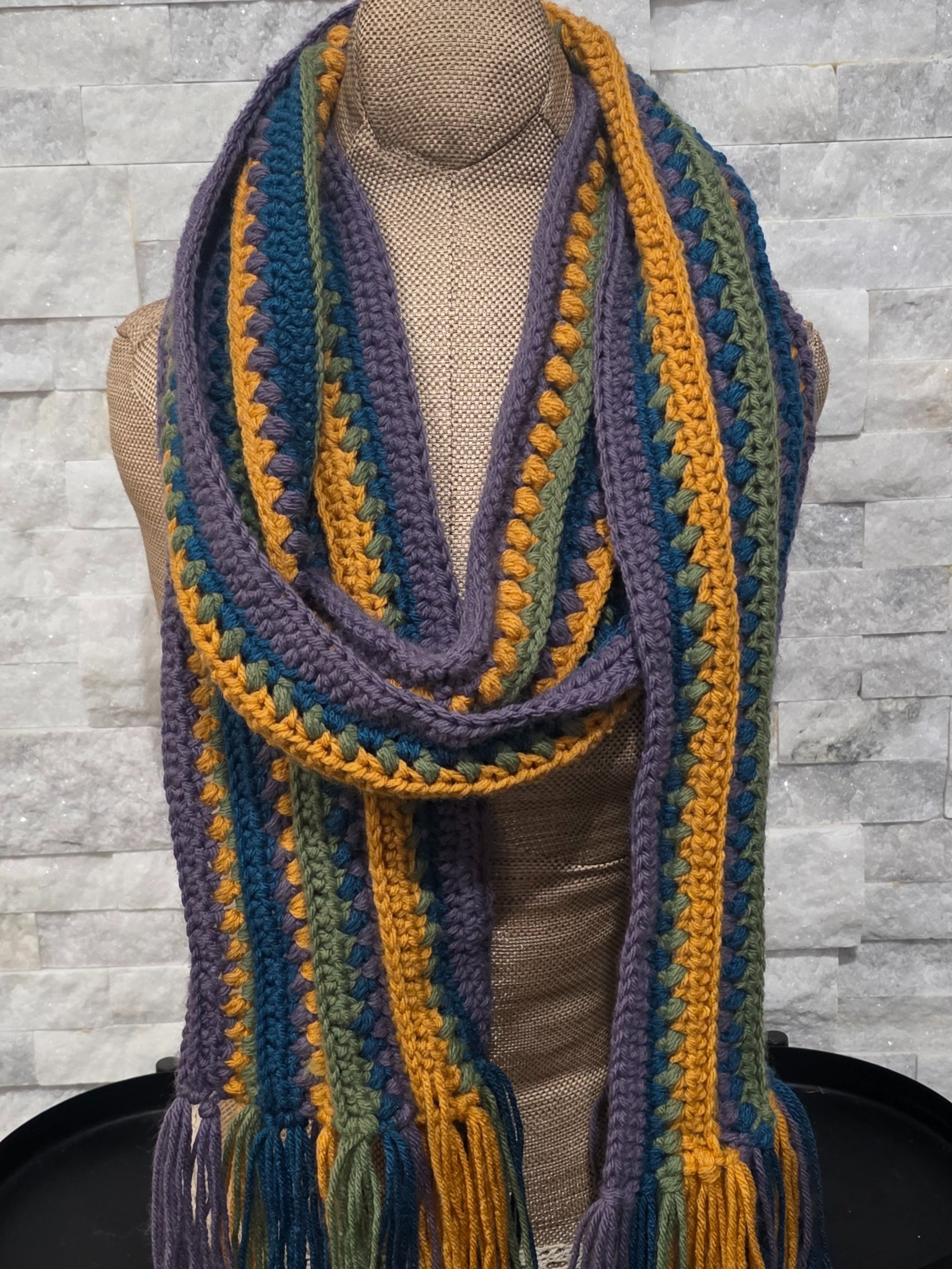 Hand Knit & Crochet Scarves - Bumblebird and the Blue Bee