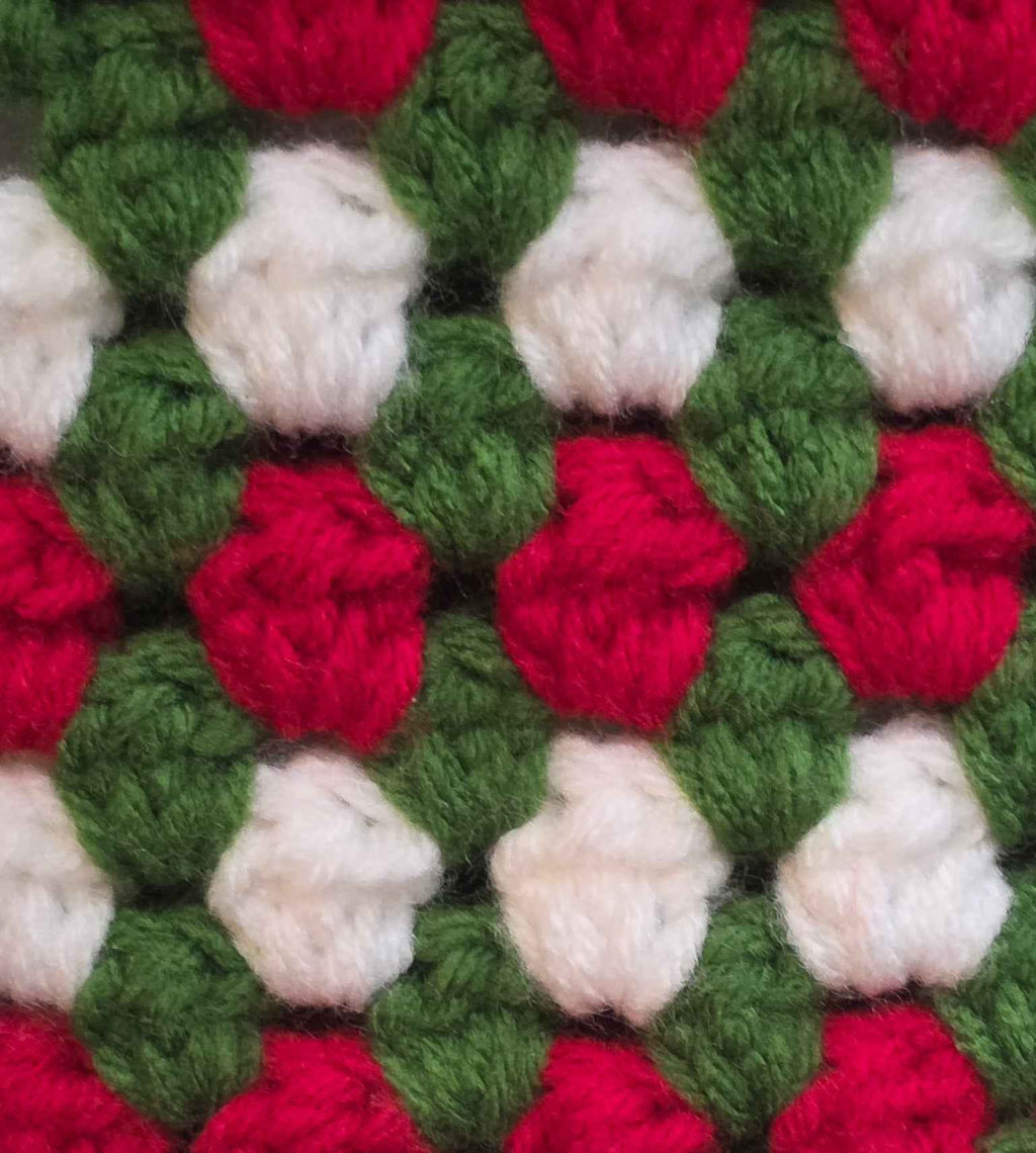 Crochet Granny Square Christmas Stockings - Holiday Fireplace & Mantle Decor
