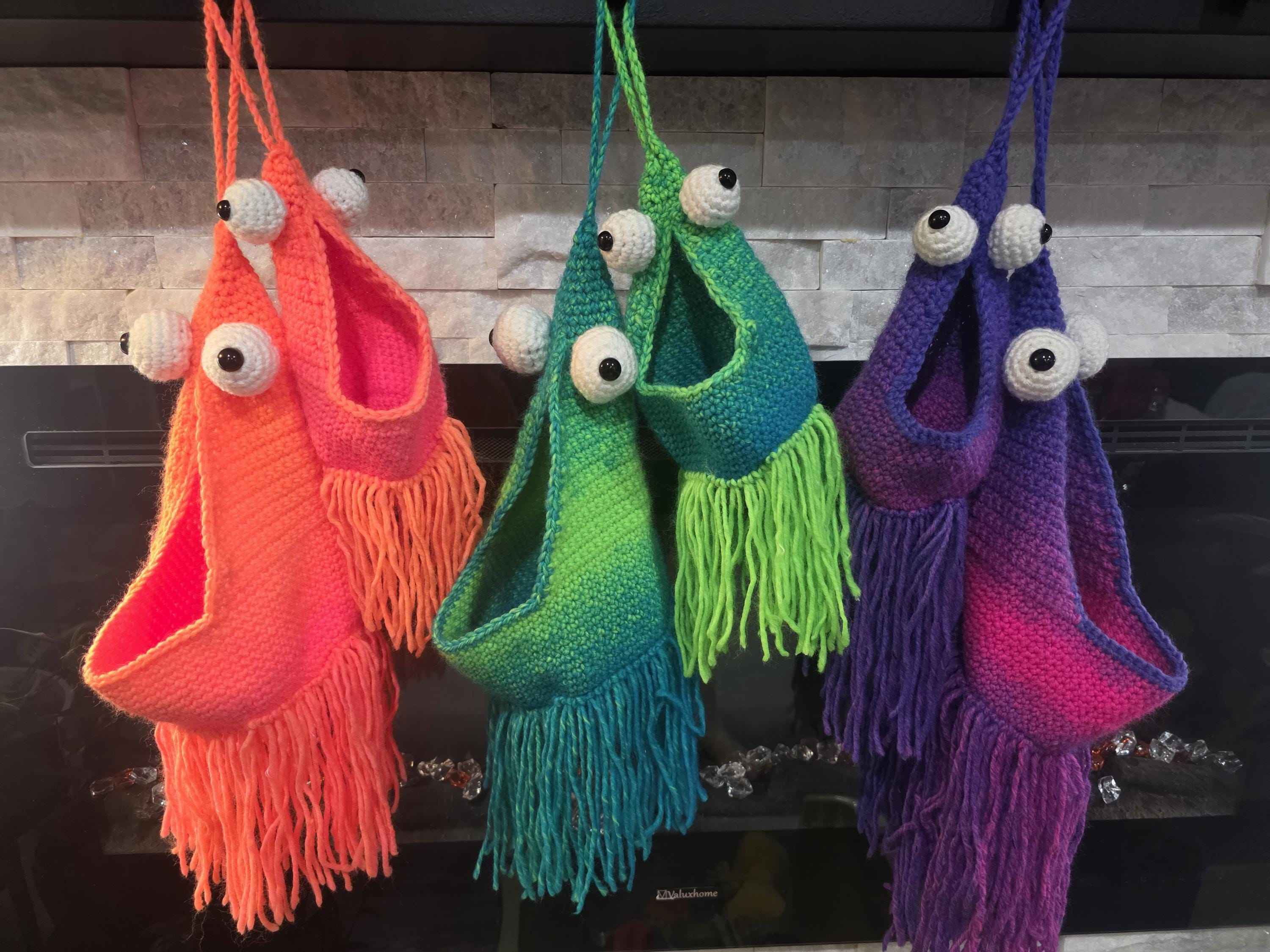 Neon Googly-Eyed Yip-Yip Monster: Desk Organizer, Sunglasses Holder, Plant Holder