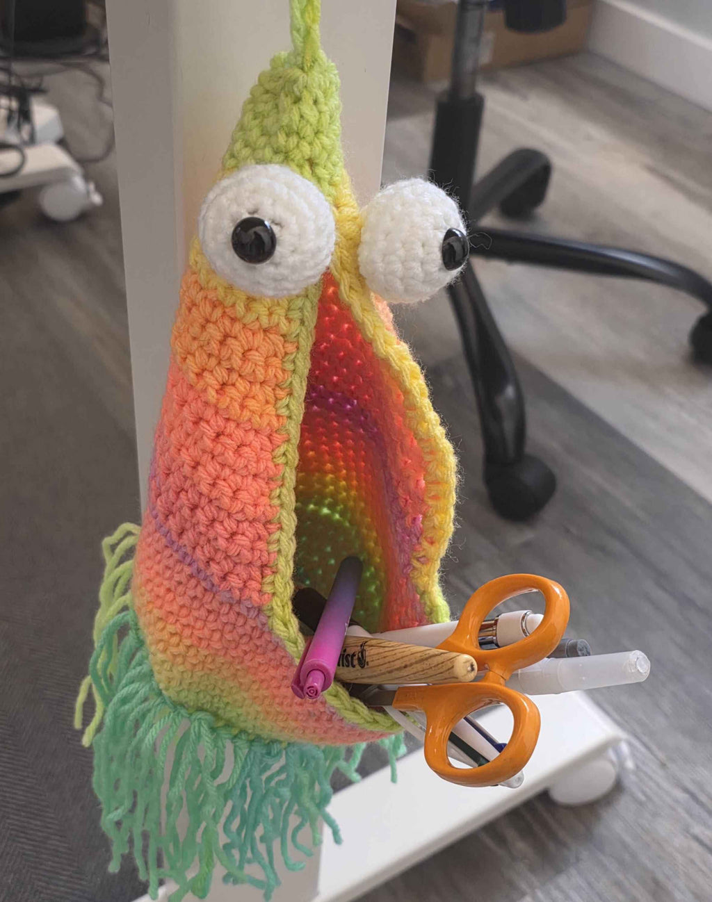 Retro 1980's Googly-Eyed Yip-Yip Monster: Desk Organizer, Sunglasses Holder, Plant Holder