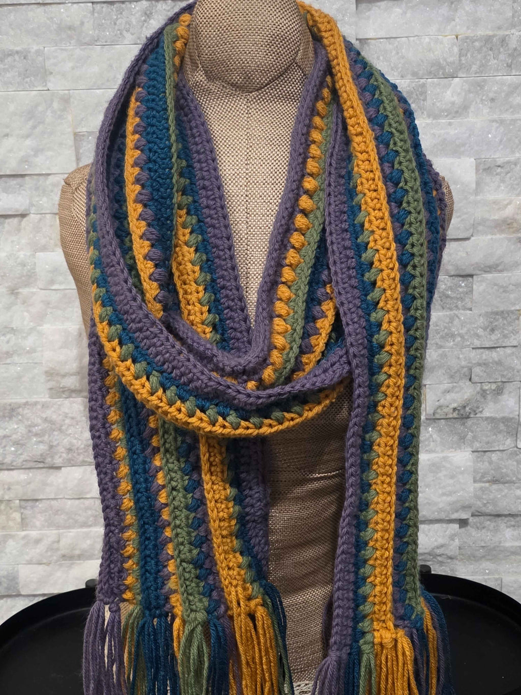 Boho Crochet Multi-Colored Scarves
