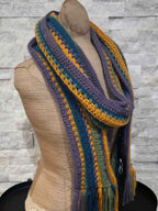 Boho Crochet Multi-Colored Scarves