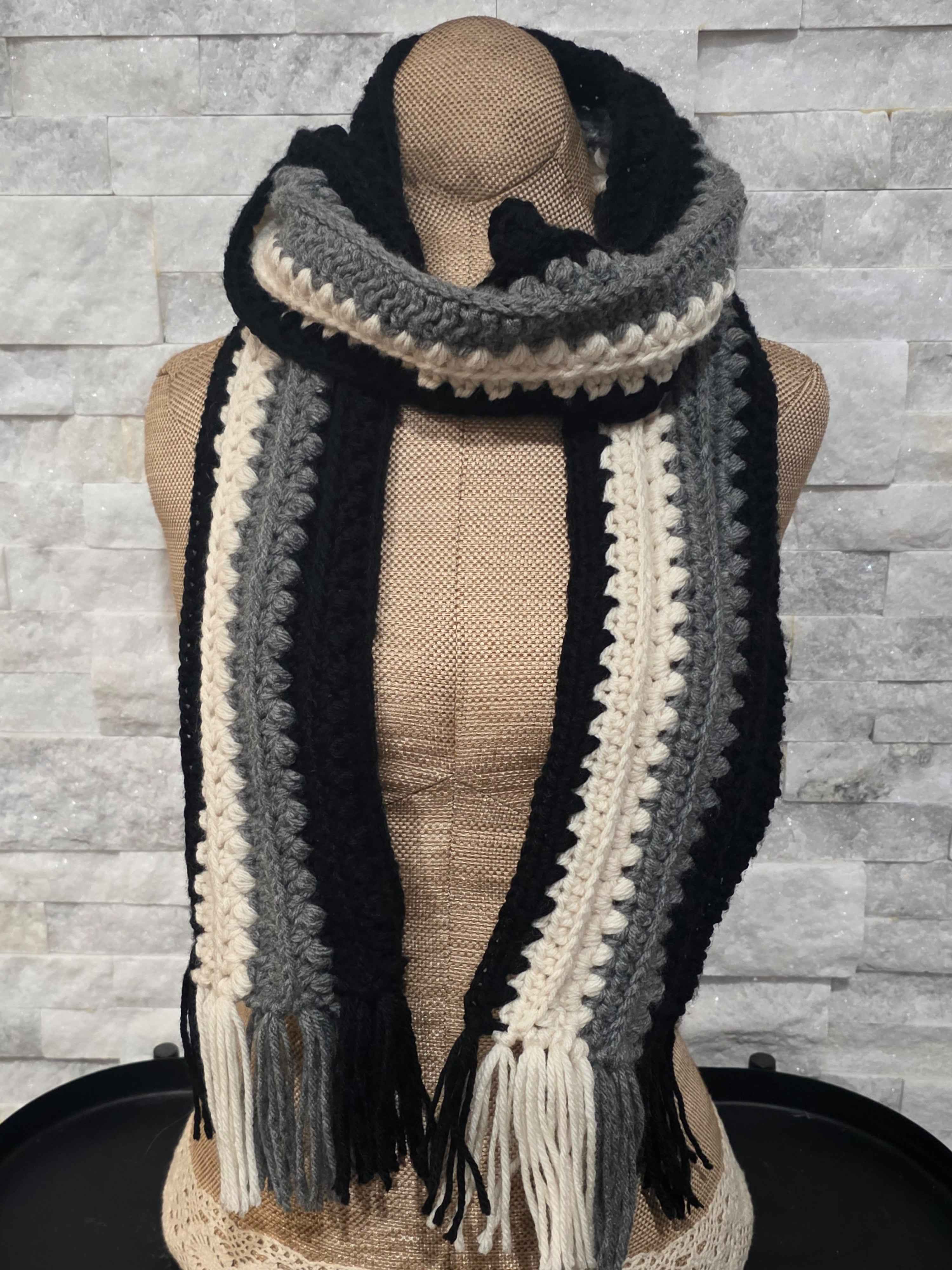 Boho Crochet Multi-Colored Scarves