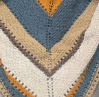 Cozy Coffee Shop Shawl - Oversized Multi-Colored Triangle Scarf