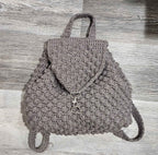 Crochet Backpack Purse - Textured Weave - Great Vibe