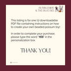 Crochet Beaded Possum Fidget and Sensory Toy - Easy/Beginner Level Amigurumi Pattern