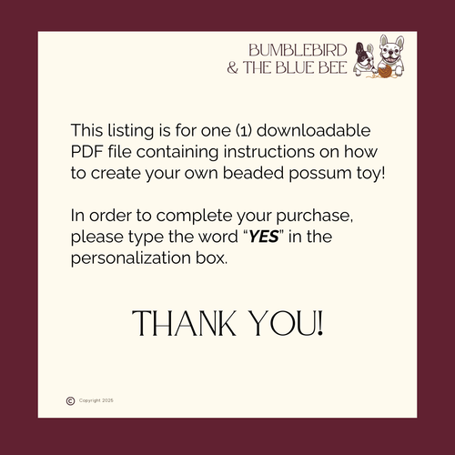 Crochet Beaded Possum Fidget and Sensory Toy - Easy/Beginner Level Amigurumi Pattern