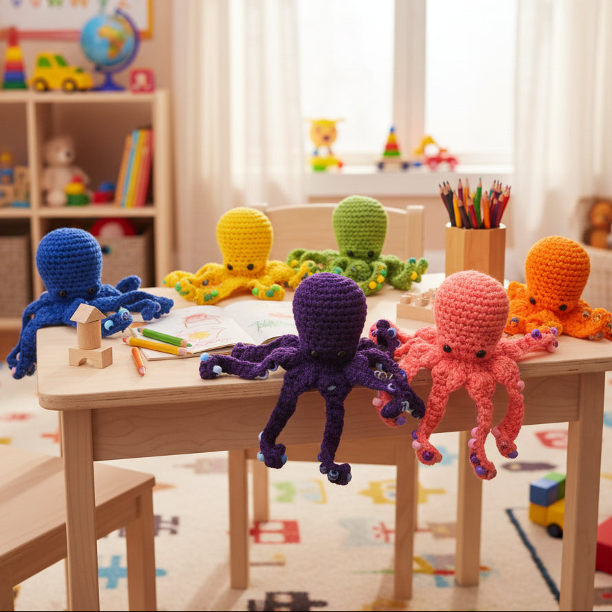 Tiny Fidget/Sensory Octopus Toy - Custom Colors/Combos Available!