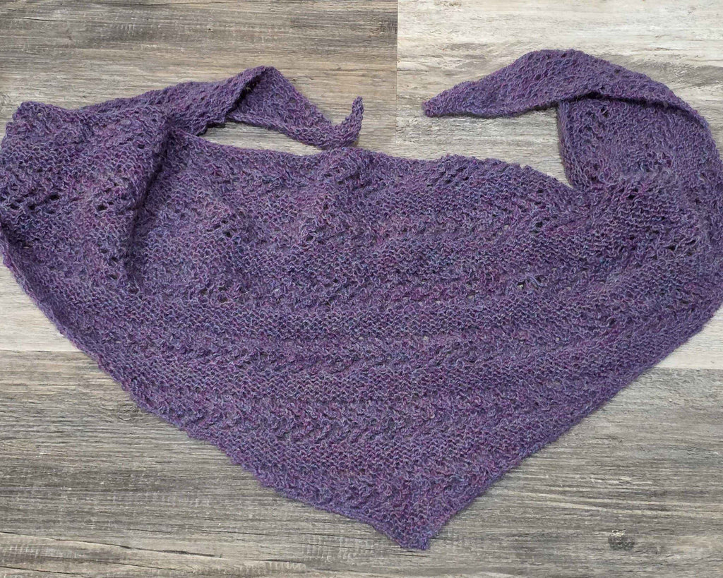 Sweet, Deep Lilac Purple Triangle Scarf/Wrap