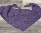 Sweet, Deep Lilac Purple Triangle Scarf/Wrap