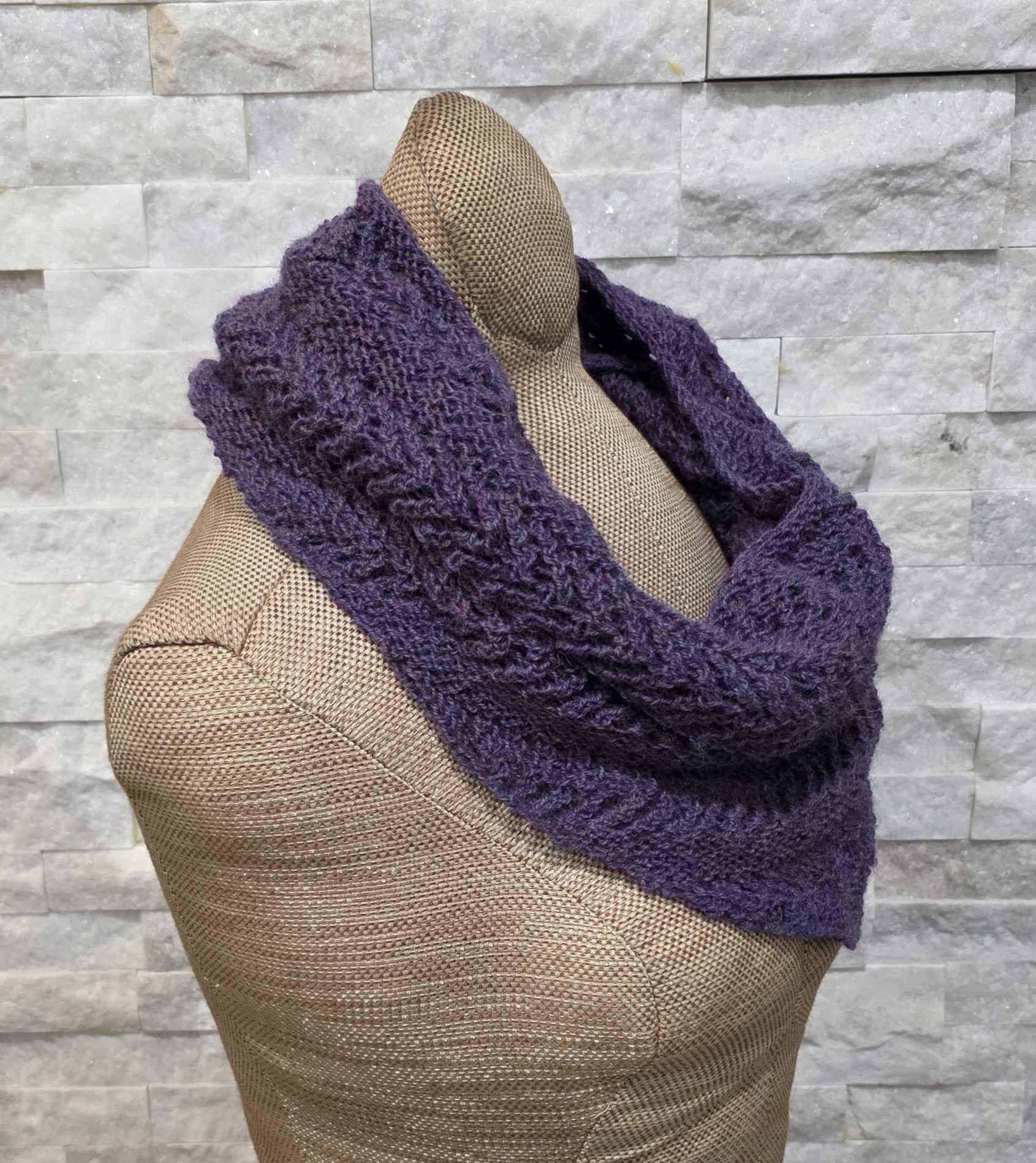 Sweet, Deep Lilac Purple Triangle Scarf/Wrap