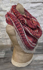 Pink & Grey Triangle Scarf: Oversized Scarf/Wrap