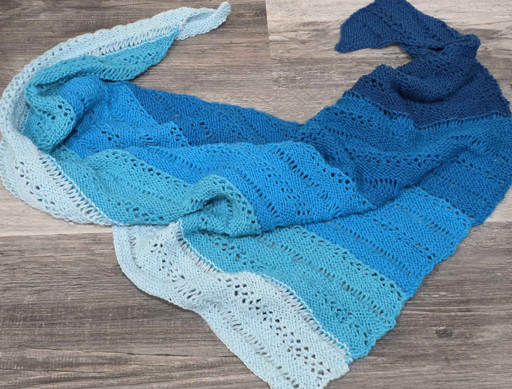 Shades of Blue - Multi-Colored Ombre Scarf