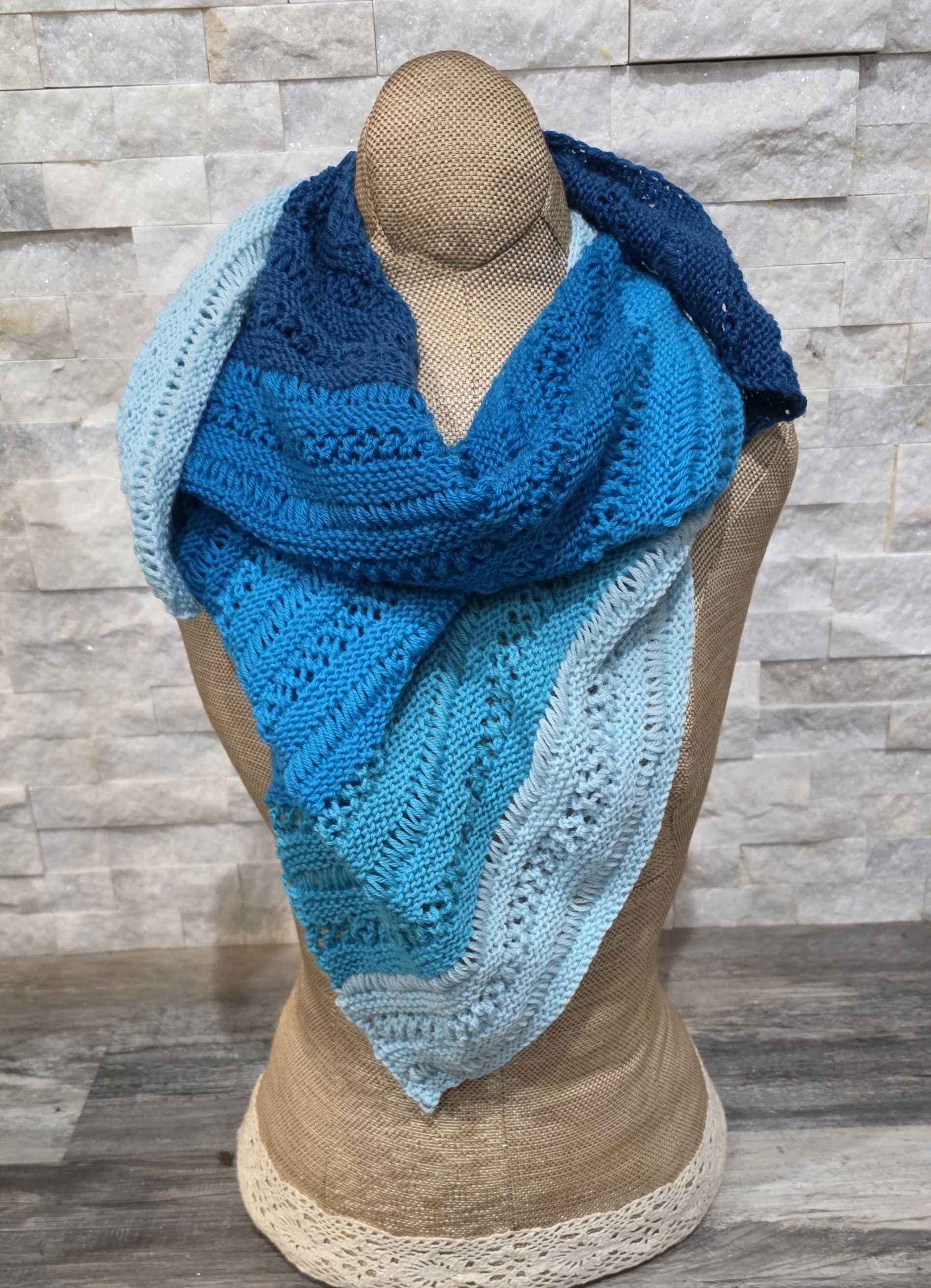 Shades of Blue - Multi-Colored Ombre Scarf
