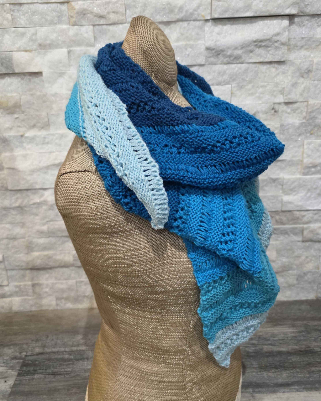 Shades of Blue - Multi-Colored Ombre Scarf