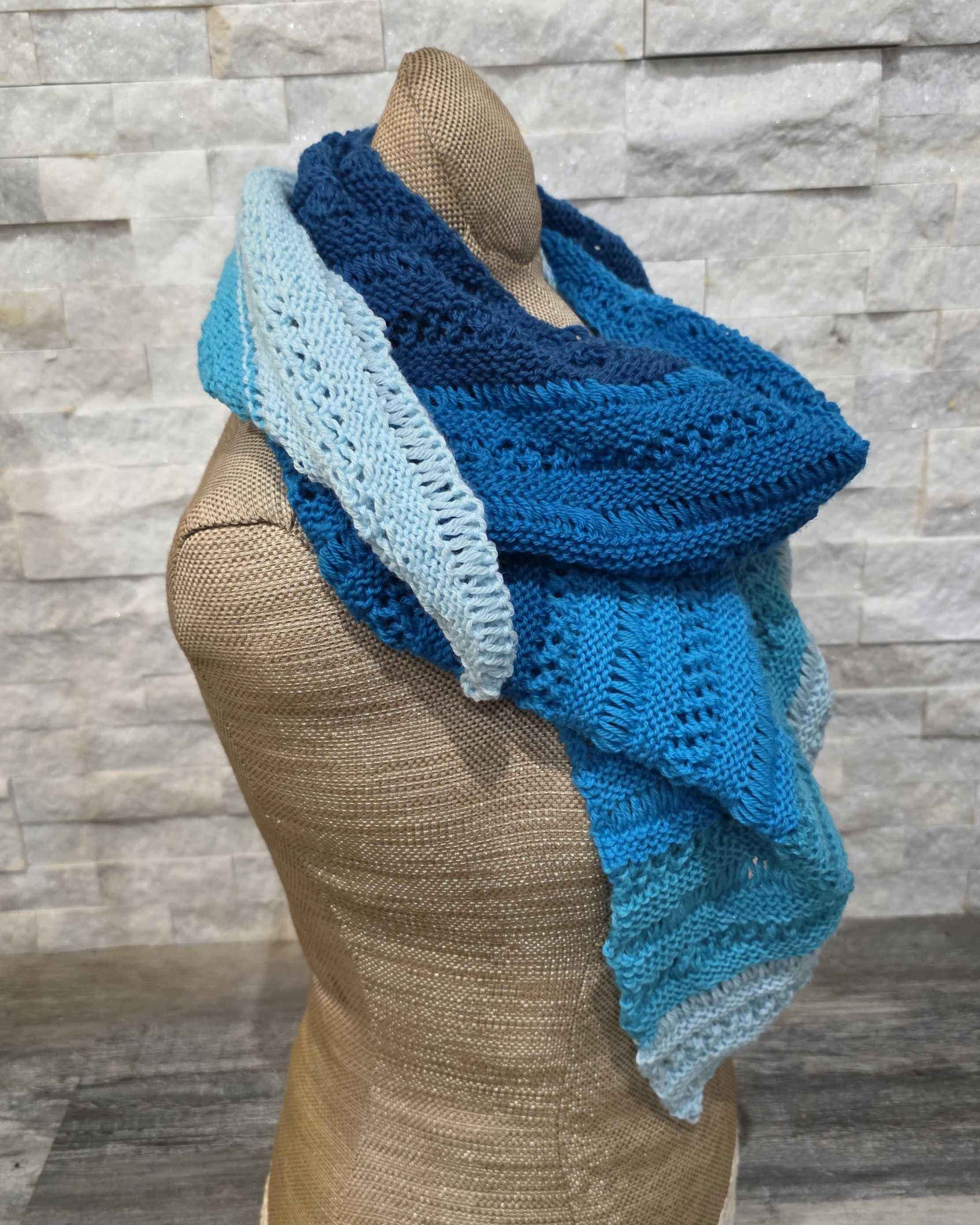 Shades of Blue - Multi-Colored Ombre Scarf