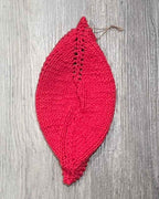 Cotton Washcloths & Dish Towels - Leaf Pattern