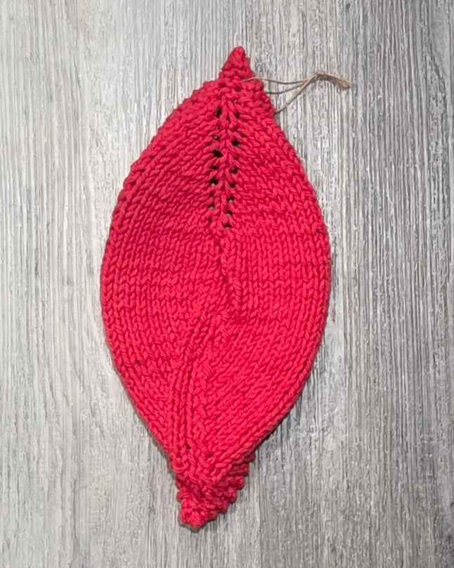 Cotton Washcloths & Dish Towels - Leaf Pattern