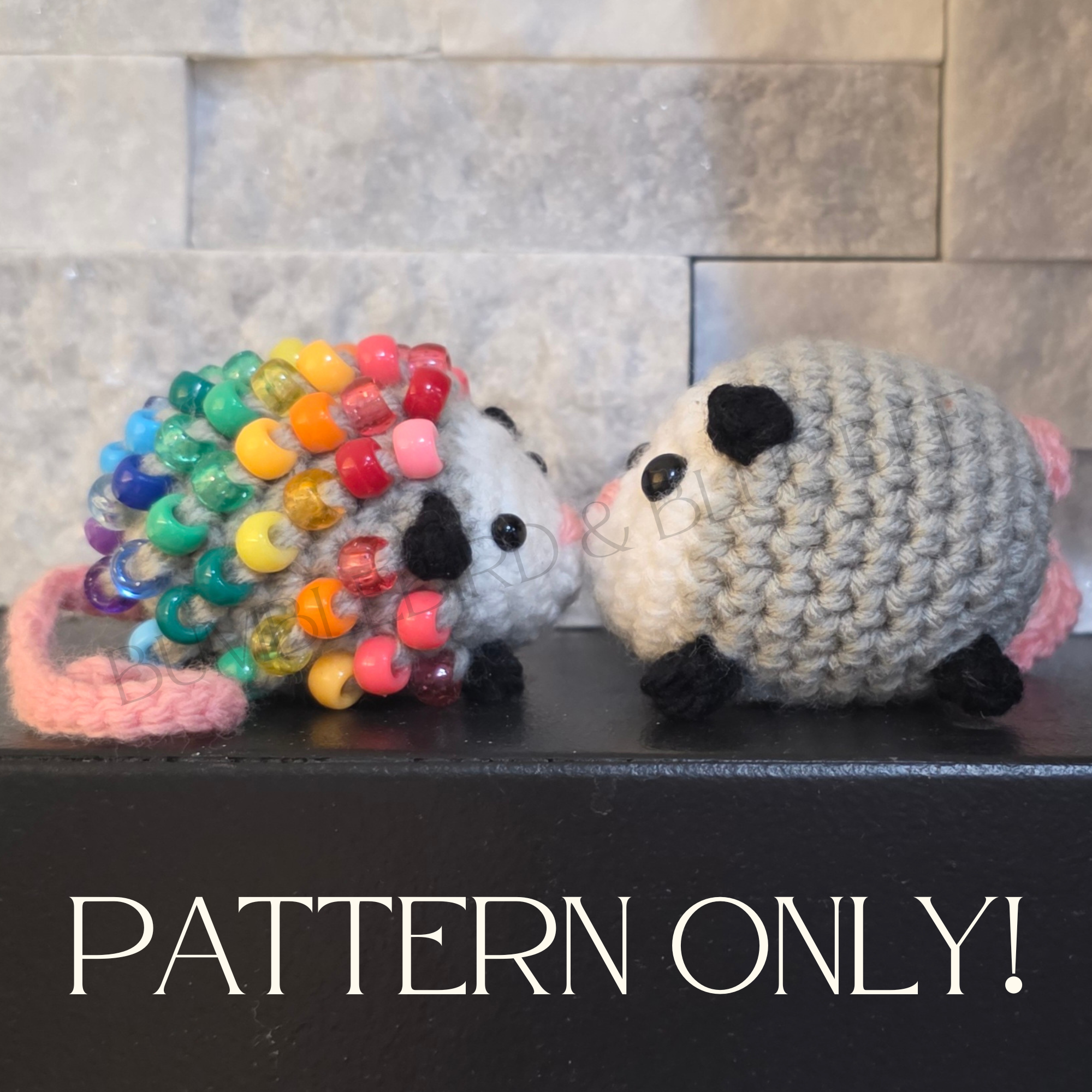 Crochet Beaded Possum Fidget and Sensory Toy - Easy/Beginner Level Amigurumi Pattern