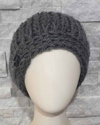 Ultra-Soft Slouchy Beret - Hand Knit With Button