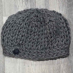 Ultra-Soft Slouchy Beret - Hand Knit With Button