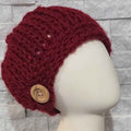 Ultra-Soft Slouchy Beret - Hand Knit With Button