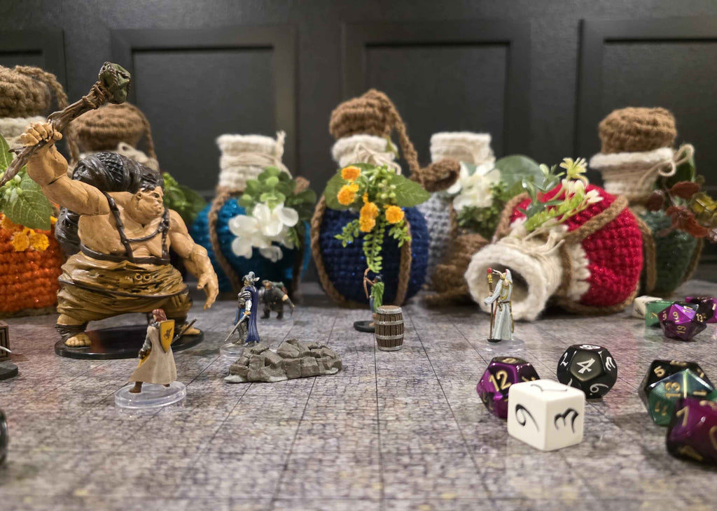 D&D Potion Dice Bag - Gift for Table Top TTRPG Gamers, Cosplay, LARP