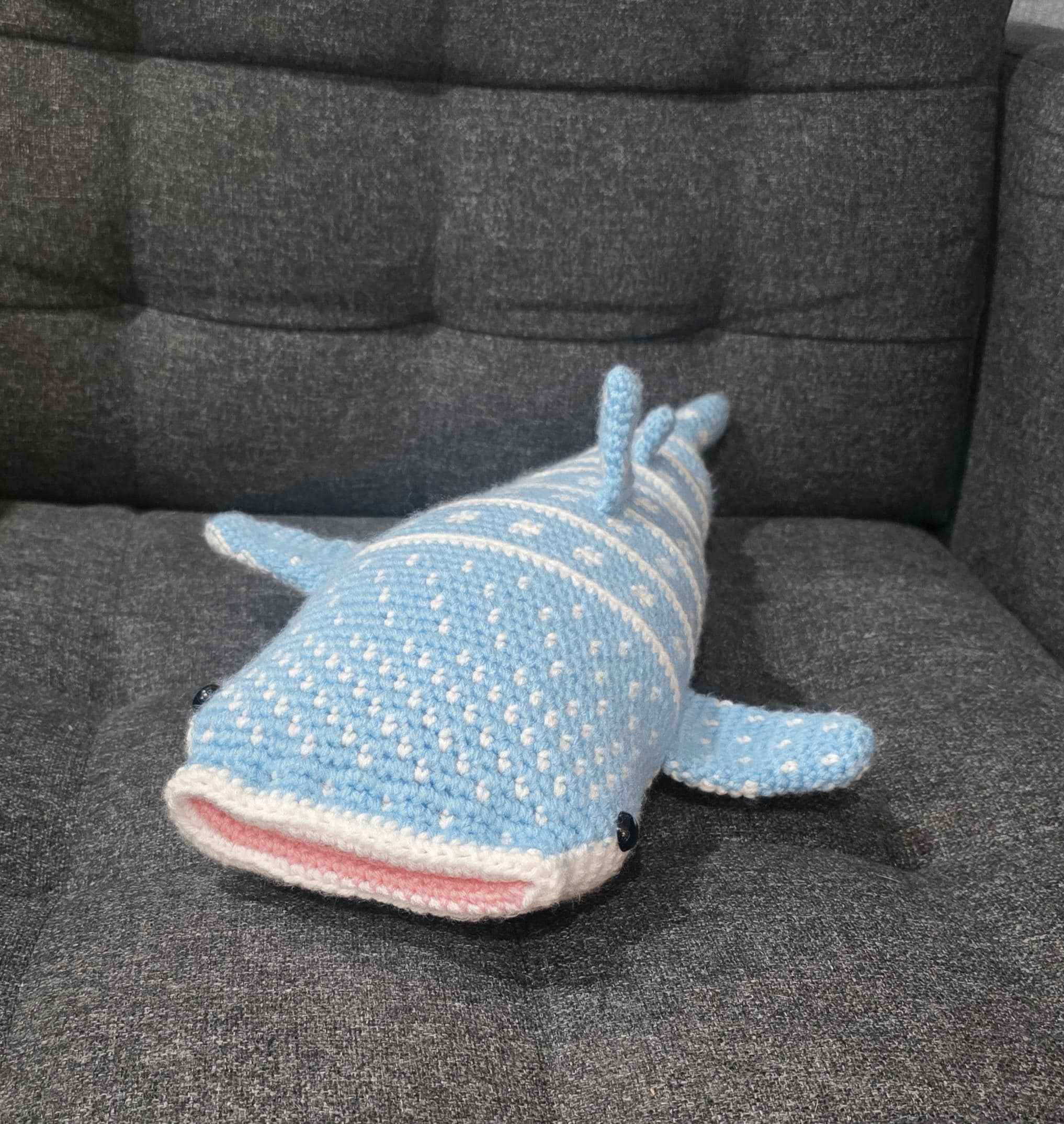Large Stuffed Crochet Whale Shark