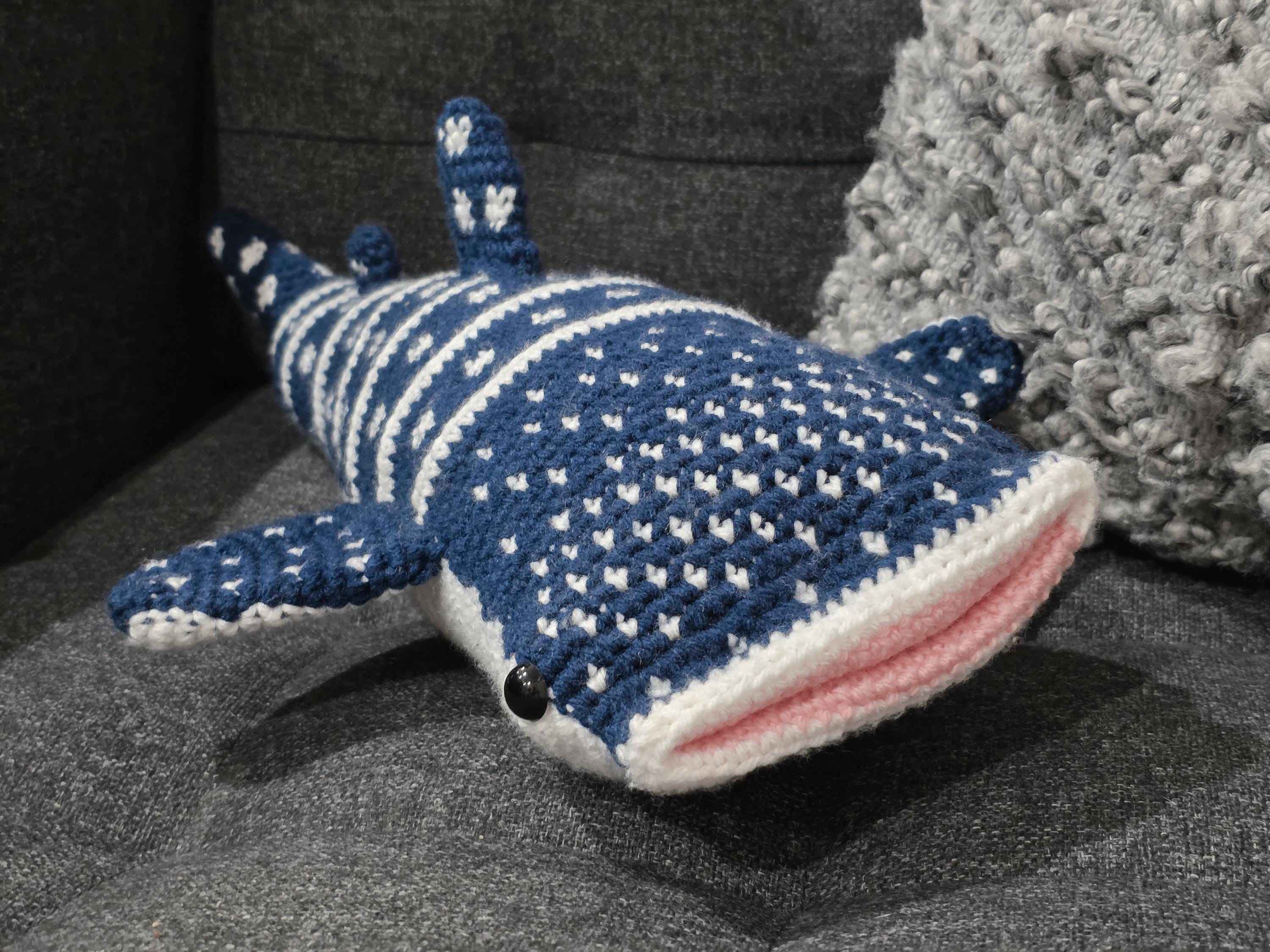 Large Stuffed Crochet Whale Shark
