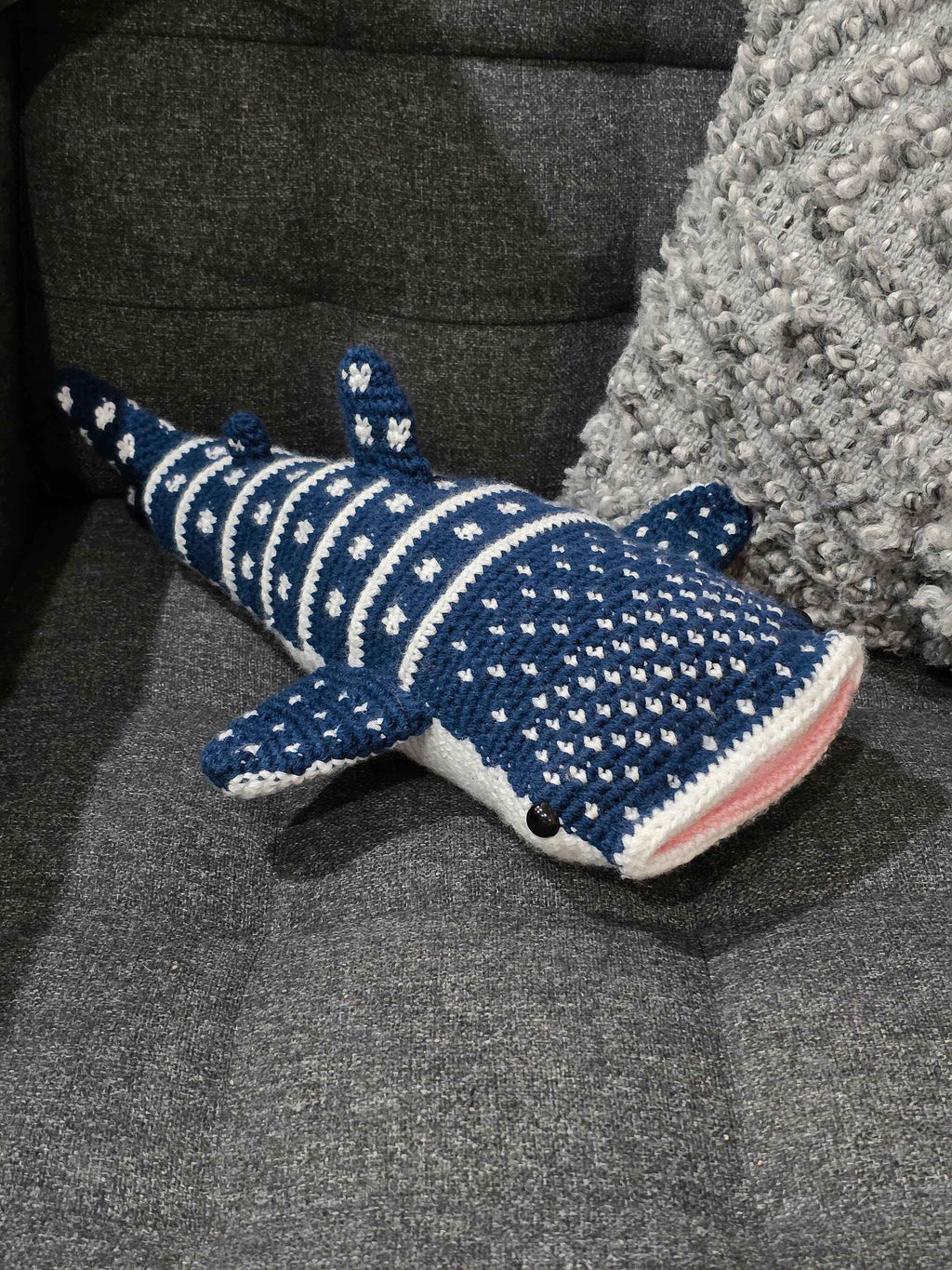 Large Stuffed Crochet Whale Shark
