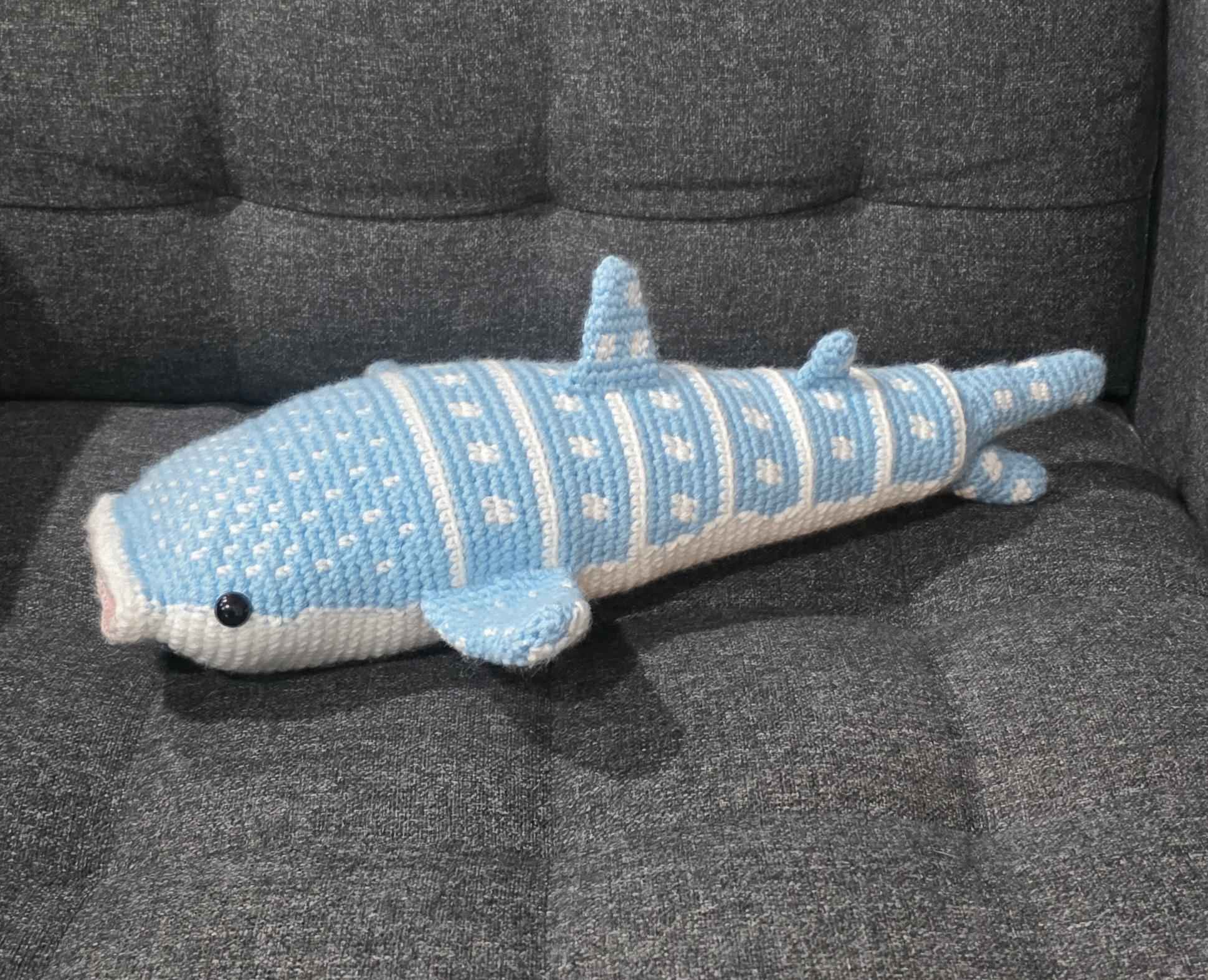 Large Stuffed Crochet Whale Shark