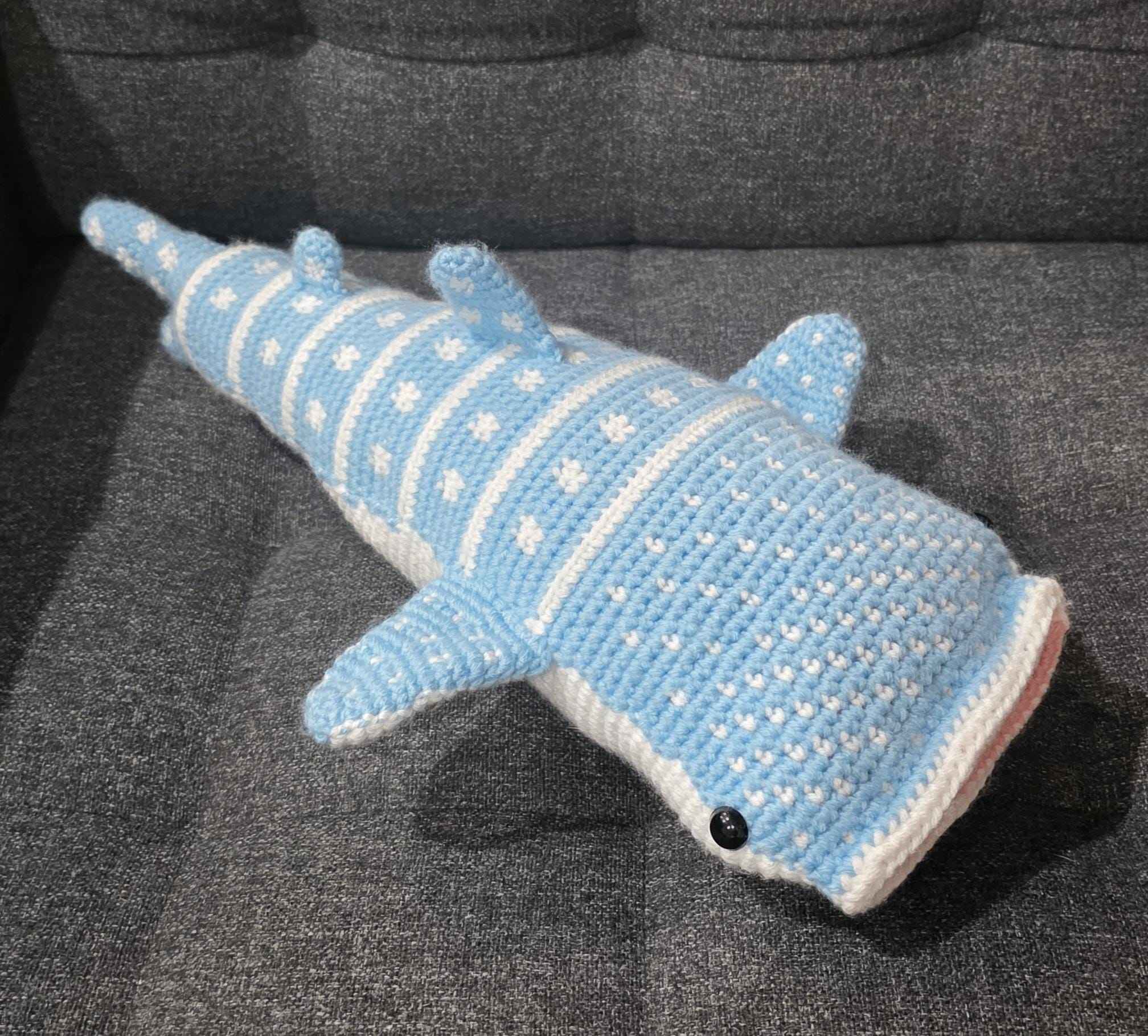 Large Stuffed Crochet Whale Shark