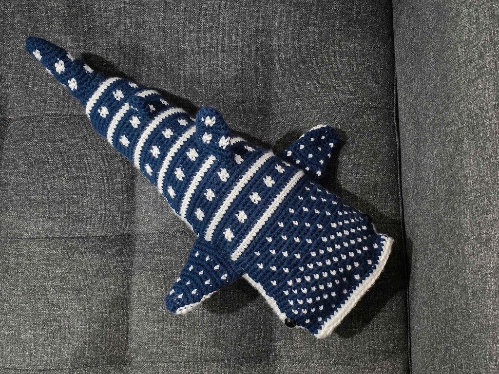 Large Stuffed Crochet Whale Shark