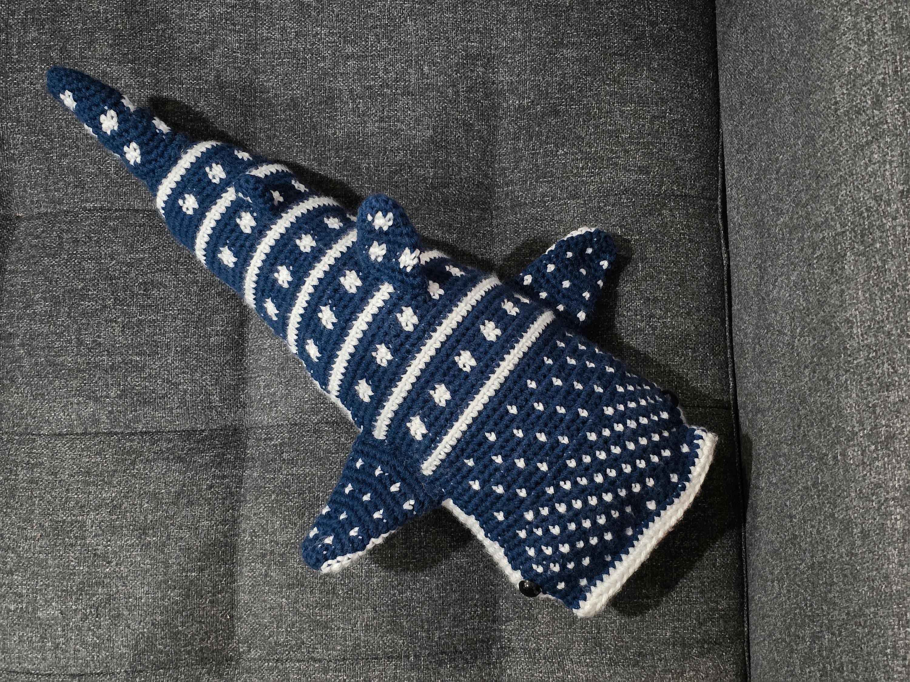 Large Stuffed Crochet Whale Shark